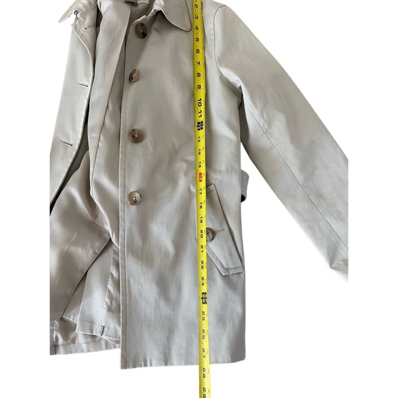 Banana Republic Tan Short Trench Coat, XS * wom897 - Picture 7 of 13
